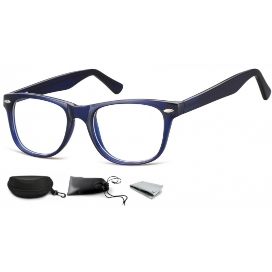 Okulary oprawki zerówki korekcyjne Nerdy Flex Sunoptic AC15D niebieskie